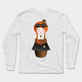 Kokeshi Steampunk Long Sleeve T-Shirt